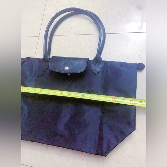 Longchamp large tote bag black color universal style versatile shoulder Purse - Picture 9 of 15